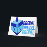 Tarjeta Festiva Dreidel Cute Blue Kids Happy Hanukkah<br><div class="desc">Dreidel dreidel dreidel en tres tonalidades diferentes de azul con un dreidel azul para Chanukah. Cute las tarjetas Hanukkah felices de los niños.</div>