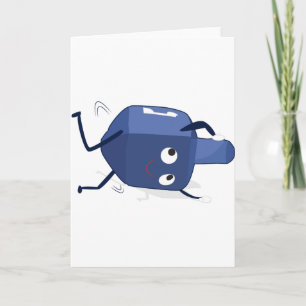 Tarjeta Festiva dreidel dance hannukah