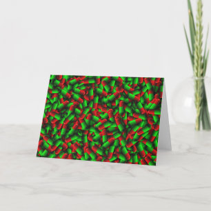Tarjeta Festiva drogas de pastillas verdes rojas