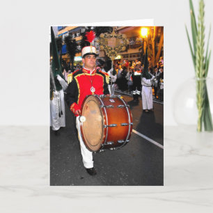 Tarjeta Festiva Drummer en el desfile del Domingo de Ramos, Marbel