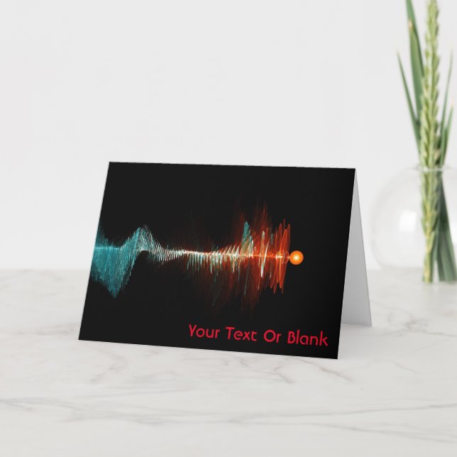 Tarjeta Festiva Dualidad de onda de partículas (Anverso)