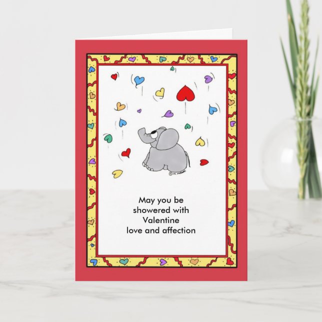 Tarjeta Festiva Ducha de afecto - San Valentín (Anverso)