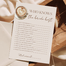Tarjeta Festiva Ducha de Novia Café Love Is Brewing