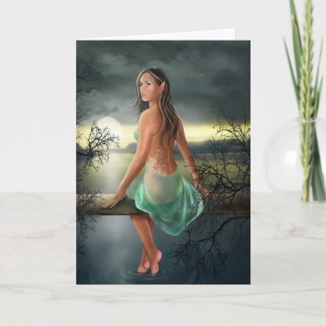 Tarjeta Festiva Duende de cartas (Anverso)