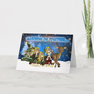 Tarjeta Festiva Duende del partidario del fútbol de Leeds en los