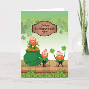 Tarjeta Festiva Duendes del Día de San Patricio
