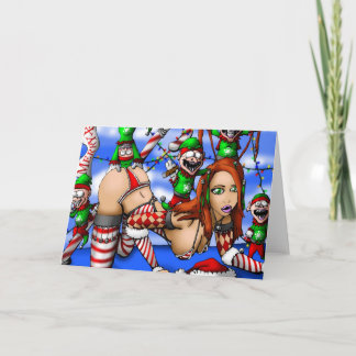 Tarjeta Festiva Duendes, duendes, y más duendes