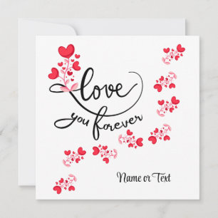 Tarjeta Festiva Dulce Amor Te Amo Por Siempre Personaliza