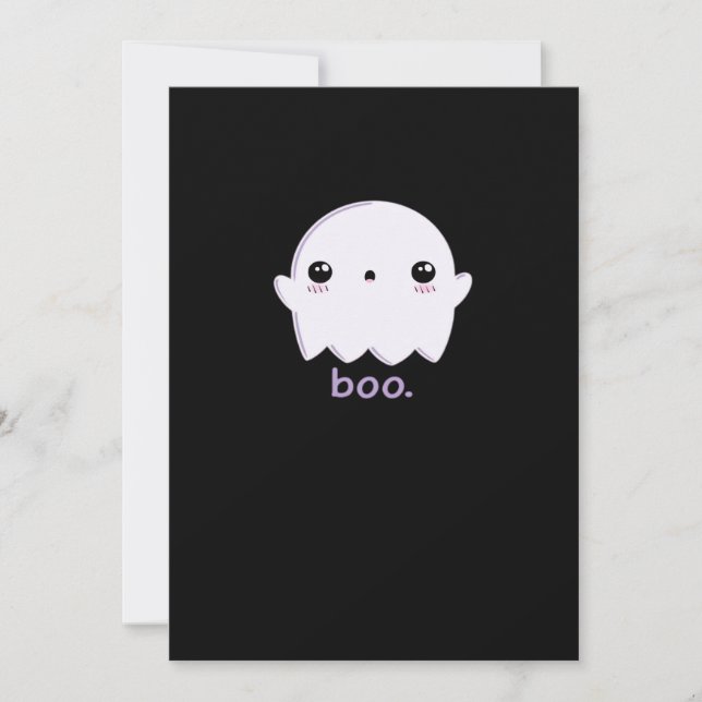 Tarjeta Festiva Dulce Boo Halloween Cute (Anverso)
