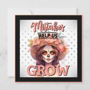 Tarjeta Festiva Dulce Calavera Adorable