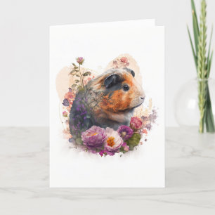 Tarjeta Festiva Dulce cerdo guineano en El día de San Valentín de