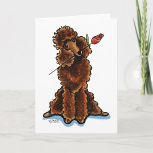 Tarjeta Festiva Dulce chocolate Poodle Valentines