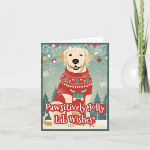 Tarjeta Festiva Dulce de Labrador Festivo Recupera Navidades Feo