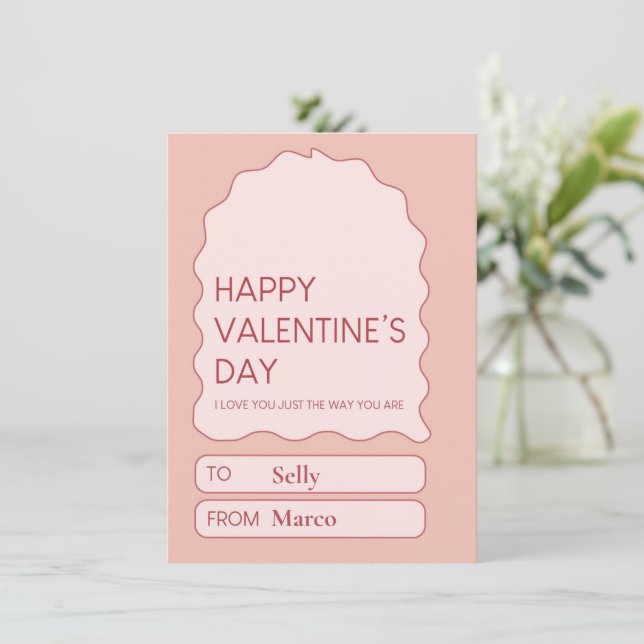 Tarjeta Festiva Dulce día de San Valentín (Anverso de pie)