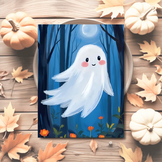 Tarjeta Festiva Dulce Fantasma Halloween Espeluznante (Subido por el creador)