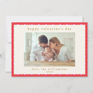 Tarjeta Festiva Dulce Foto Familiar Personalizada de San Valentín