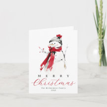 Dulce muñeco de nieve aguarela festiva Feliz Navid