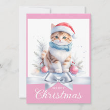 Dulce Navidades rosados de café felino Gato Navida