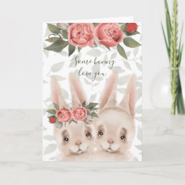 Tarjeta Festiva Dulce Pascua, un conejo te ama