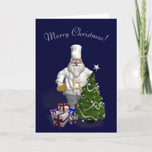 Tarjeta Festiva Dulce Santa Claus Cook