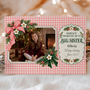 Tarjeta Festiva Dulce Santa Me Ascenderá a Foto de Hermana Mayor