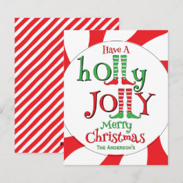 Tarjeta Festiva Dulce sobrecarga Duende Alegre Feliz Navidad! 
