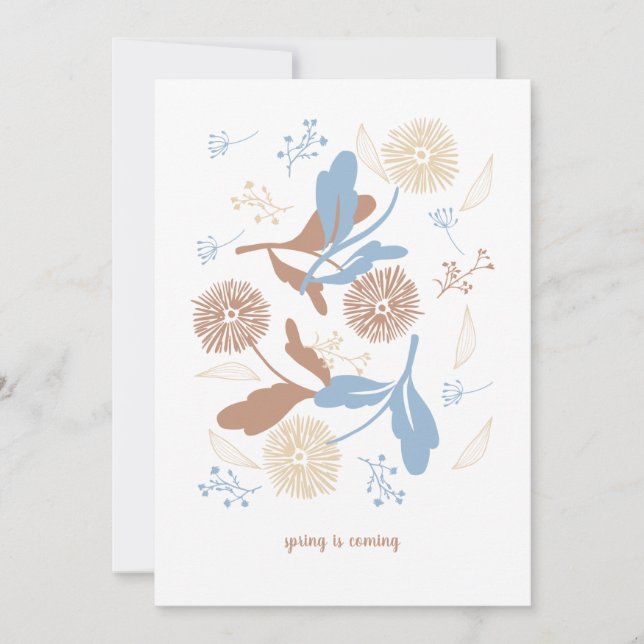 Tarjeta Festiva Dulce Spring Dandelion Wildflower Holiday Card (Anverso)
