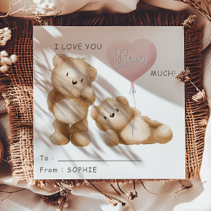 Tarjeta Festiva Dulce te amo mucho en el día de San Valentín