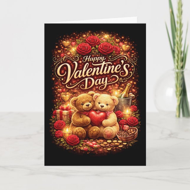 Tarjeta Festiva Dulces Corazones para Siempre (Anverso)