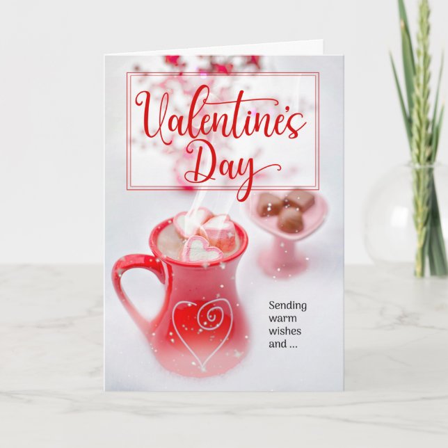 Tarjeta Festiva Dulces el día de San Valentín y tratamientos de ca (Anverso)