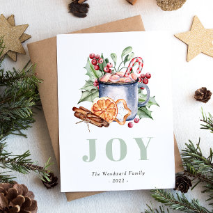 Tarjeta Festiva Dulces Navideños en Acuarela Adorables