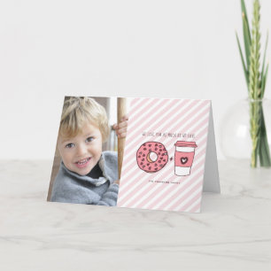 Tarjeta Festiva Dulces Personalizados Te Amamos Donas y Café San V