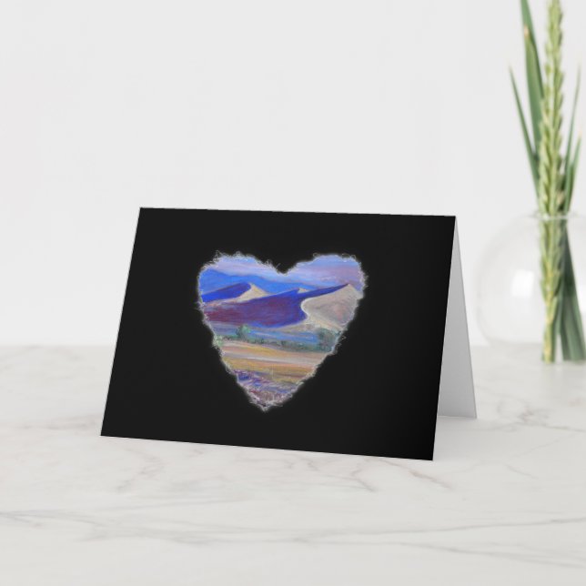 Tarjeta Festiva Dune Heart Romance Valentine Love Card (Anverso)