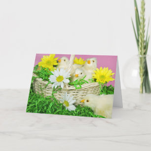 Tarjeta Festiva Duques de Pascua en la canasta