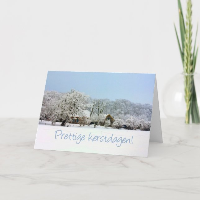 Tarjeta Festiva dutch winter wonderland merry x mas (Anverso)