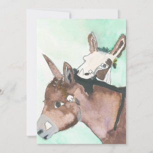 Tarjeta Festiva D'Vine Donkeys
