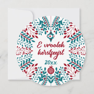 Tarjeta Festiva E vroolek kerstfeejst, West Flemish Merry Xmas