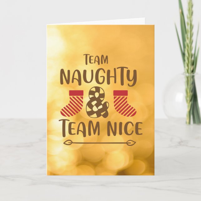 TARJETA FESTIVA EAM NAUGHTY Y TEAM NICE (Anverso)