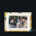 Tarjeta Festiva Earthy Boho Resumen Personalizado Swirl Pastel<br><div class="desc">Earthy Boho Resumen Líneas de Swirl por Oleada en Pastels Personalizado Tarjeta de vacaciones</div>