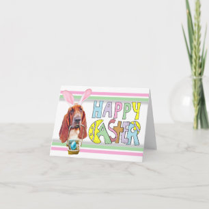 Tarjeta Festiva Easter Basset Hound