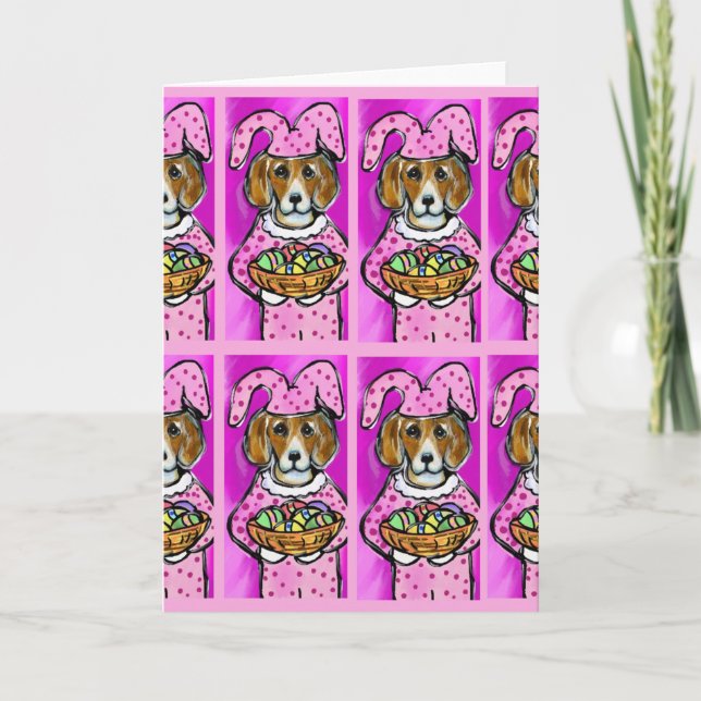 TARJETA FESTIVA EASTER BEAGLE (Anverso)