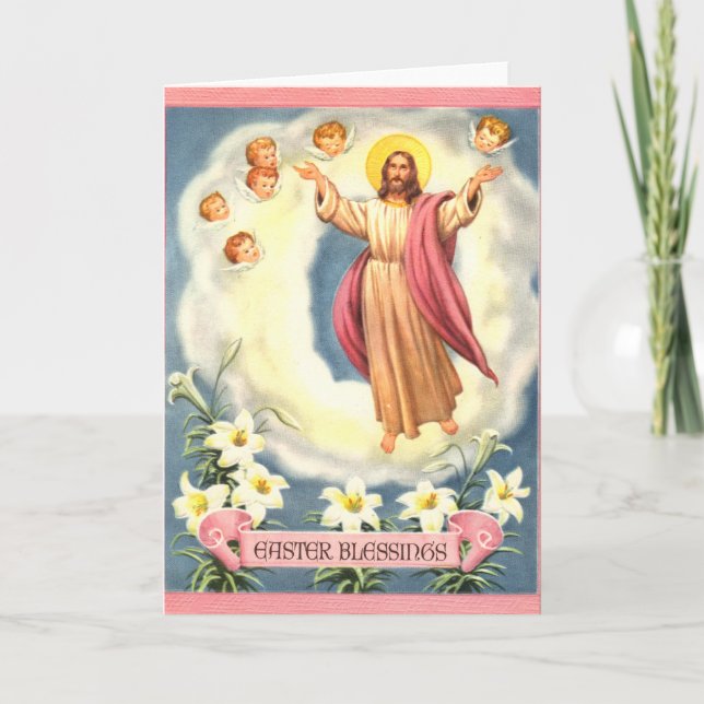 Tarjeta Festiva Easter Blessings (Anverso)