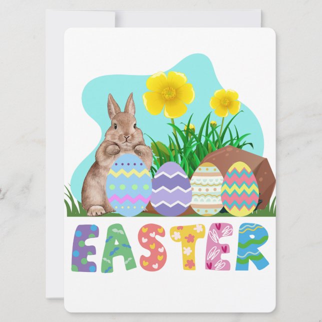 TARJETA FESTIVA EASTER BUNNY (Anverso)