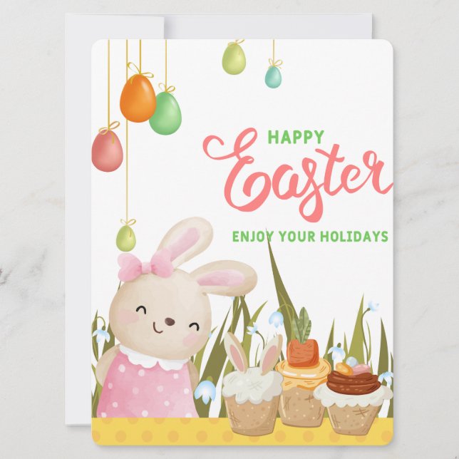TARJETA FESTIVA EASTER BUNNY (Anverso)