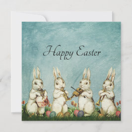 Tarjeta Festiva Easter Bunny Band Card Personalizar texto