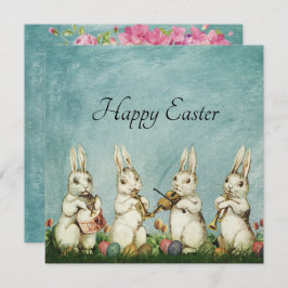 Tarjeta Festiva Easter Bunny Band Card Personalizar texto