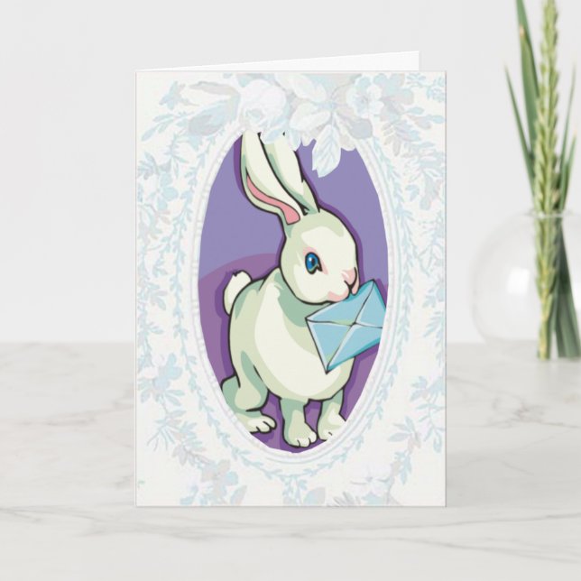 Tarjeta Festiva Easter Bunny Messenger Card (Anverso)