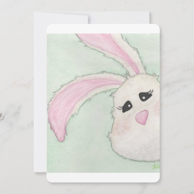 Tarjeta Festiva Easter Bunny Peek A Boo (Anverso)
