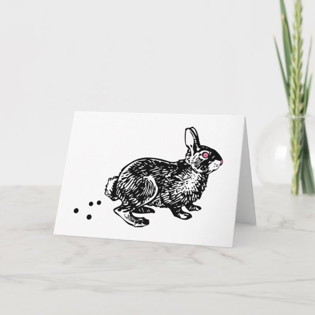 Tarjeta Festiva Easter Bunny Poo (Anverso)