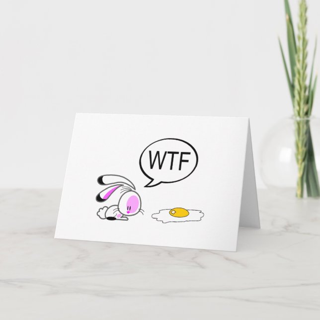 Tarjeta Festiva Easter Bunny WTF (Anverso)